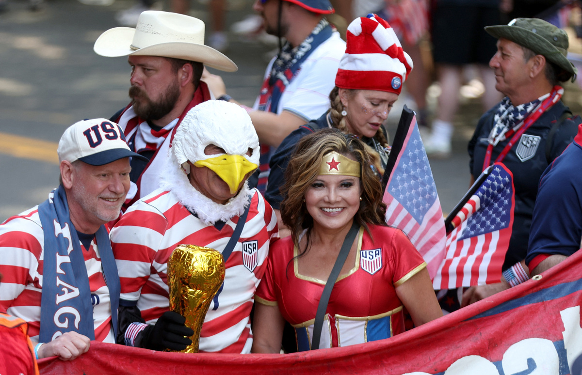 Soccer Football - FIFA World Cup 2026 - Round of 16 - United States v Belgium - Fans gather in Seattle - Seattle, Washington, U.S. - July 6, 2026 United States fans gather in Seattle before the match IMAGN IMAGES via Reuters/Kevin Ng