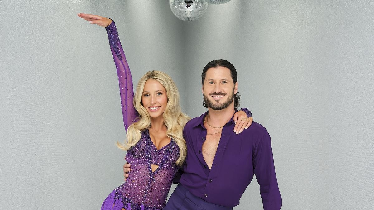 Alix Earle and Val Chmerkovskiy .