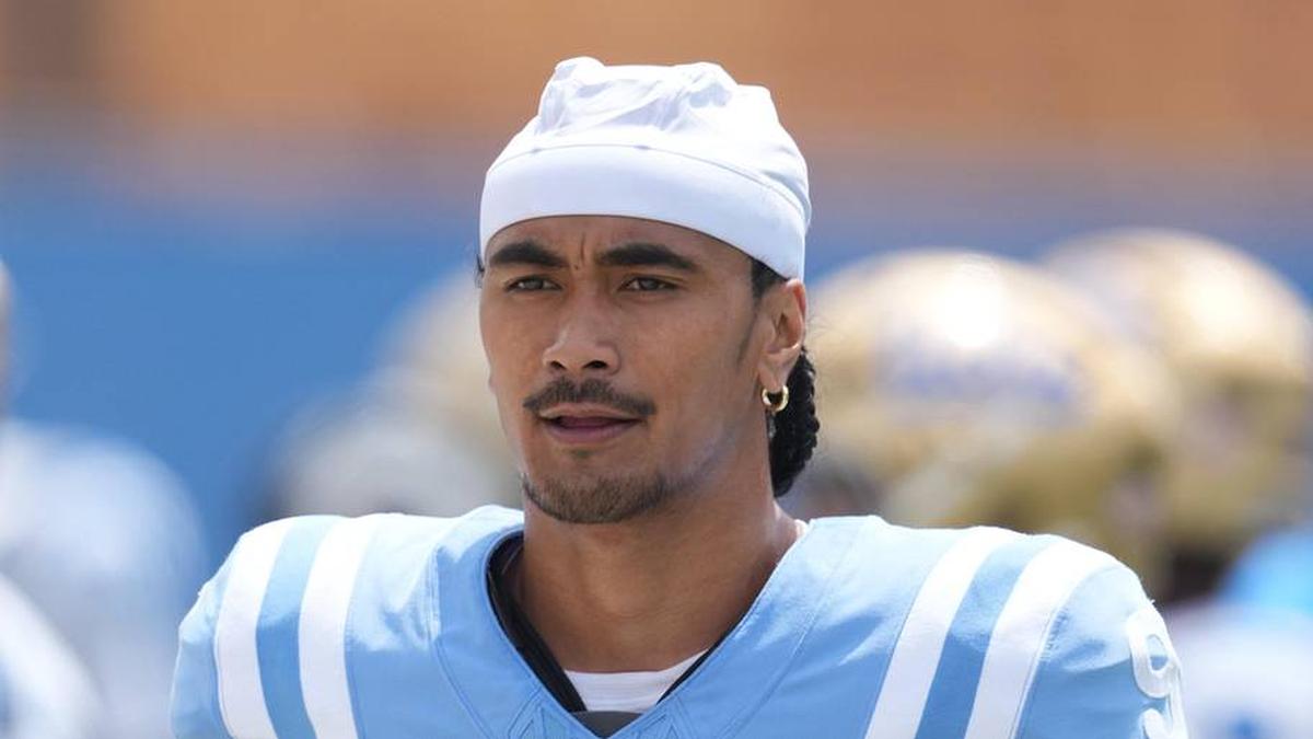  May 2, 2026; Pasadena, CA, USA; UCLA Bruins quarterback Nico Iamaleava (9) reacts during the spring game at Rose Bowl. Mandatory Credit: Kirby Lee-Imagn Images | Kirby Lee-Imagn Images 
