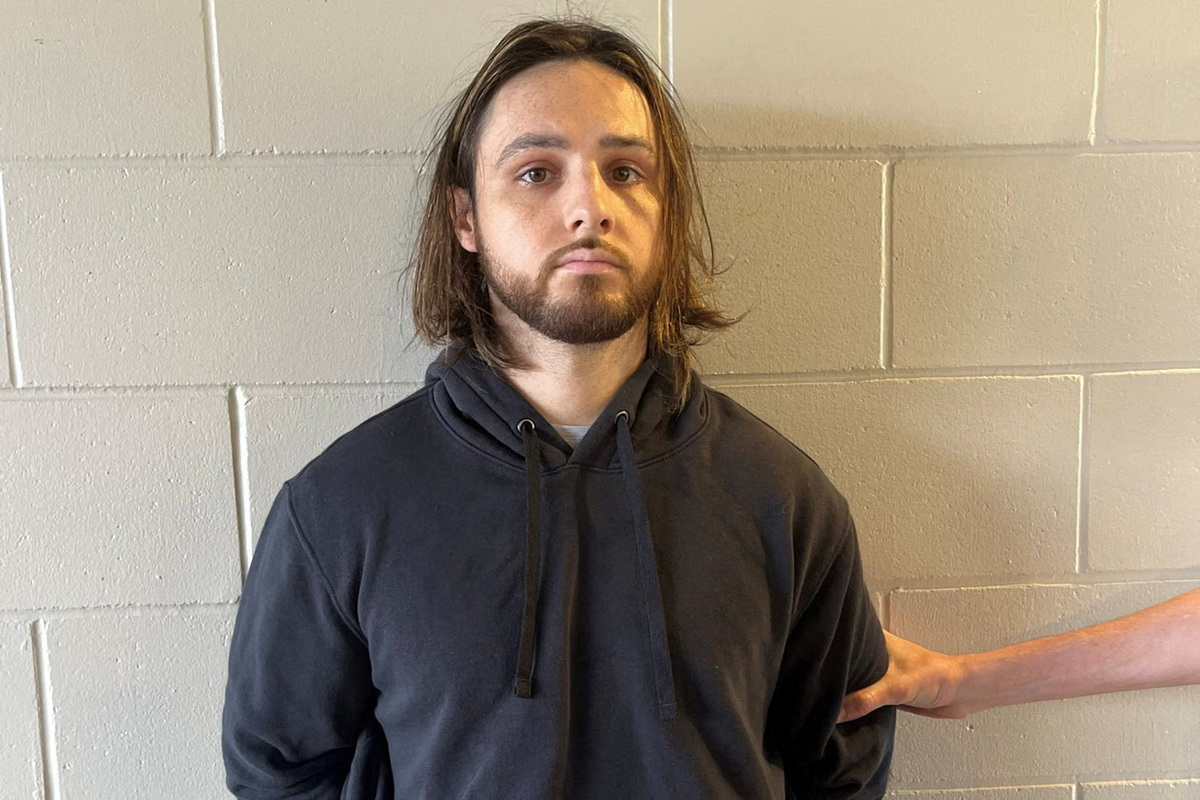Jonathan Rinderknecht, 29, is posed after his arrest on charges that he intentionally ignited the Pacific Palisades Fire in Los Angeles, before his first court appearance in Orlando, Florida, U.S. October 8, 2025.  Department of Justice/Handout via REUTERS
