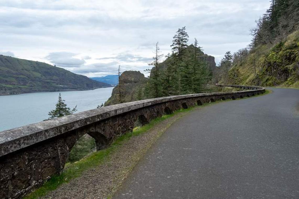  Ride the car-free historic highway trail to the iconic Mosier Twin Tunnels. Photo credit: June Russell-Chamberlin 
