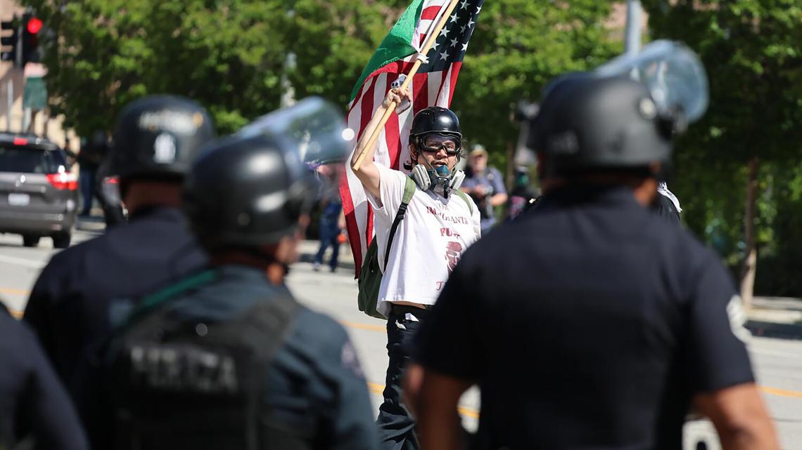 Sex toys thrown at detention facility in LA anti-ICE protest; police declare unlawful assembly 