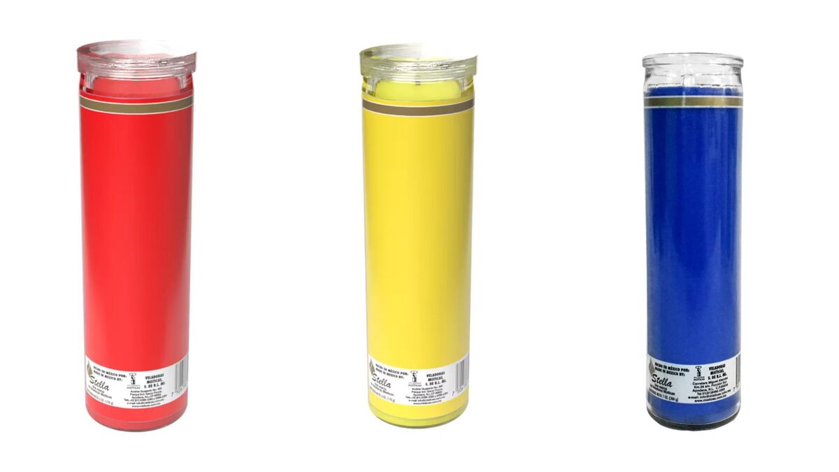 Primary color candlesCourtesy of Dollar Tree