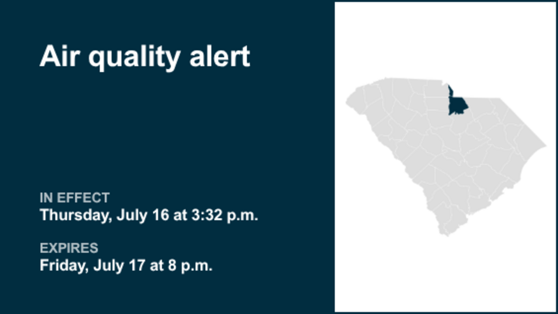 Air quality alert in place for Northern Lancaster and Southern Lancaster Friday 