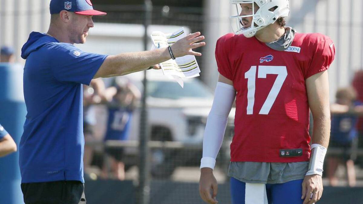  Josh Allen and Joe Brady have worked together since 2022. | USA TODAY Network via Reuters Connect 