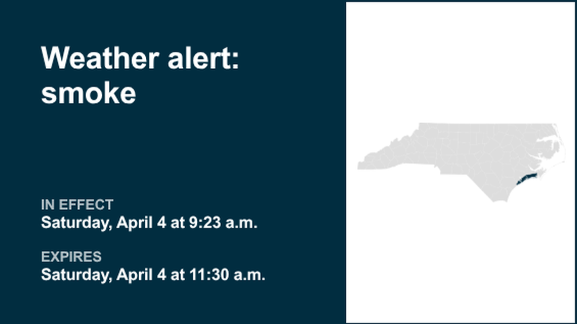 Prepare for smoke in West Carteret and Coastal Onslow until Saturday midday 