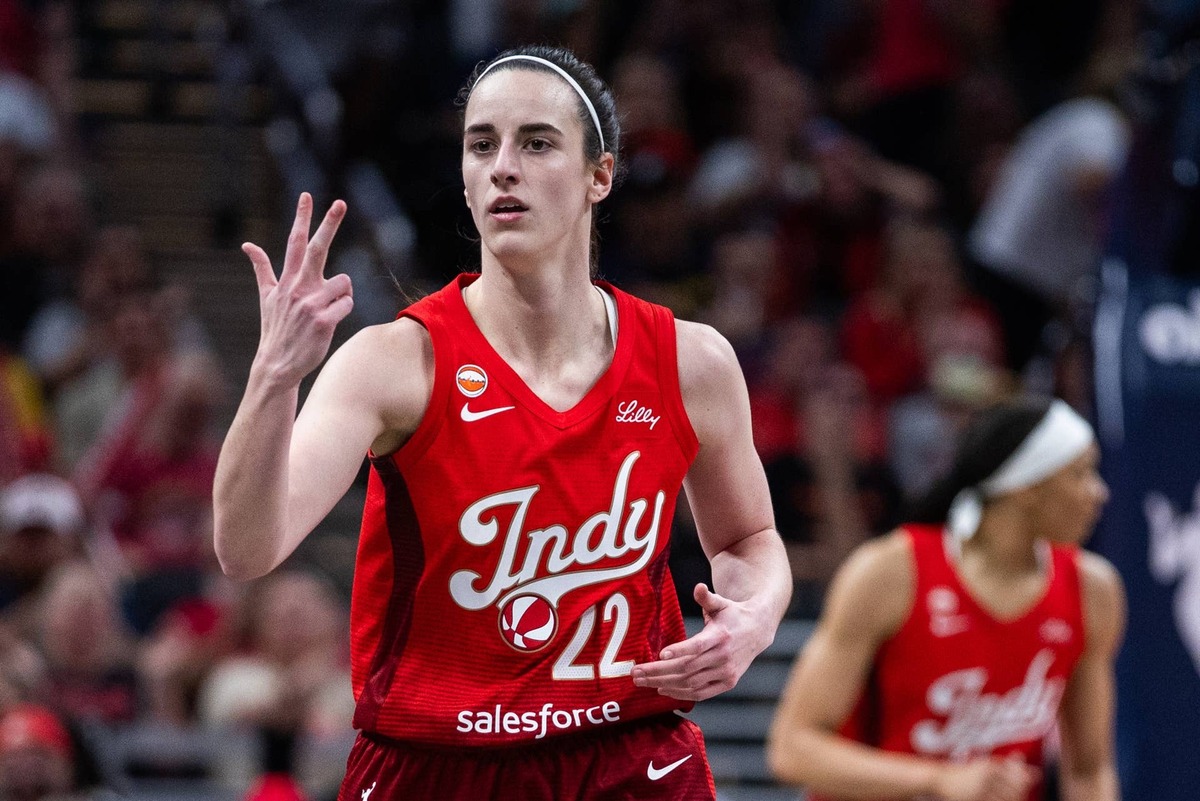  Indiana Fever guard Caitlin Clark reacts after scoring in a WNBA game. Trevor Ruszkowski-Imagn Images
