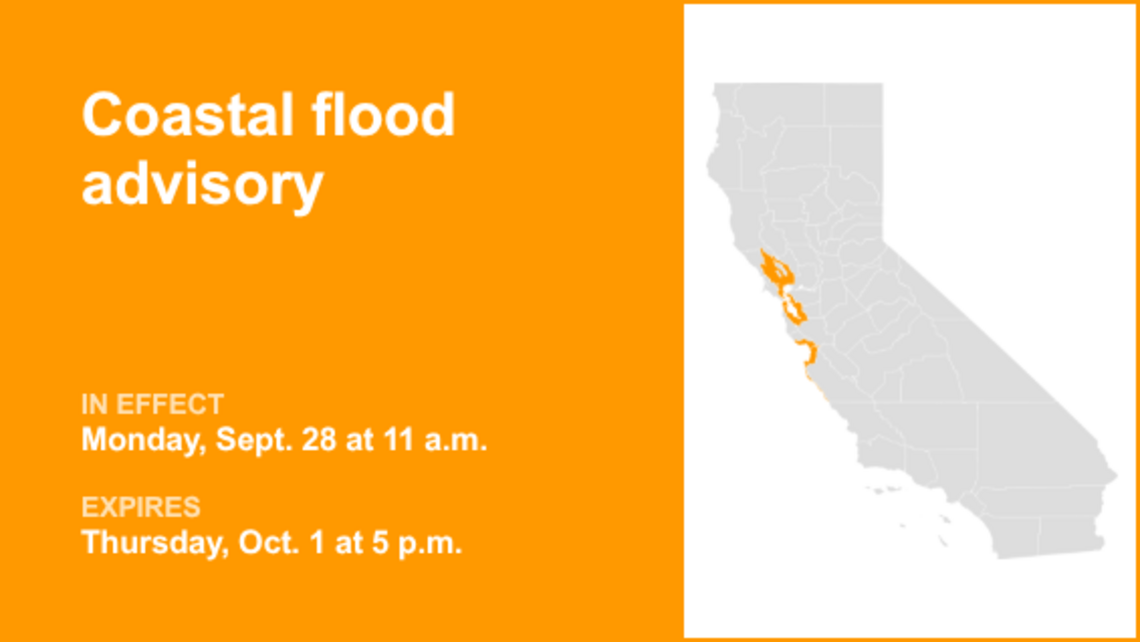 UPDATE: Coastal flood advisory for Northern California until early Thursday evening 