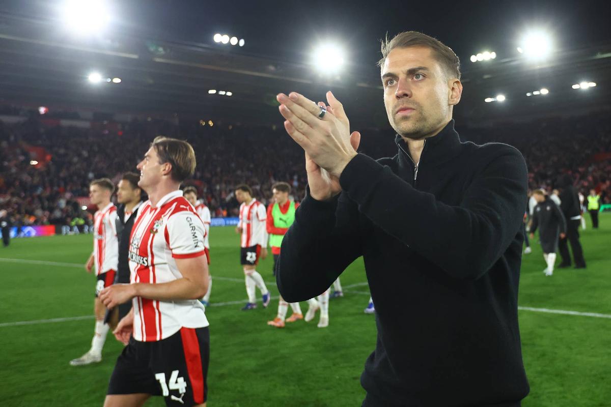  Southampton FC head coach Tonda Eckert during the Sky Bet Championship Play Off Semi Final Second Leg match between Southampton and Middlesbrough at St Mary's Stadium on May 12, 2026 in Southampton, England. (Photo by Matt Watson/Southampton FC via Getty Images) Photo by Matt Watson/Southampton FC via Getty Images