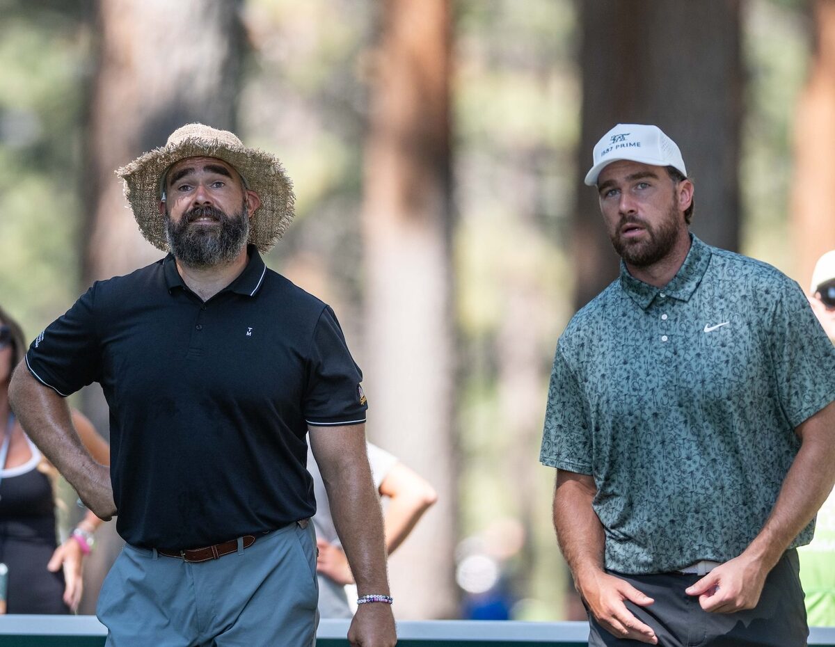 Jason and Travis Kelce in July 2025.