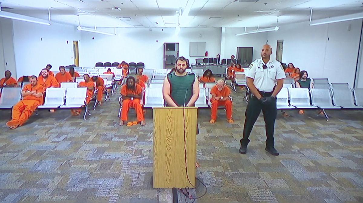 Hisham Abugharbieh. Hisham Abugharbieh, facing two counts of first-degree murder appears in court via video on Saturday, April 25, 2026 in Tampa, Fla.  