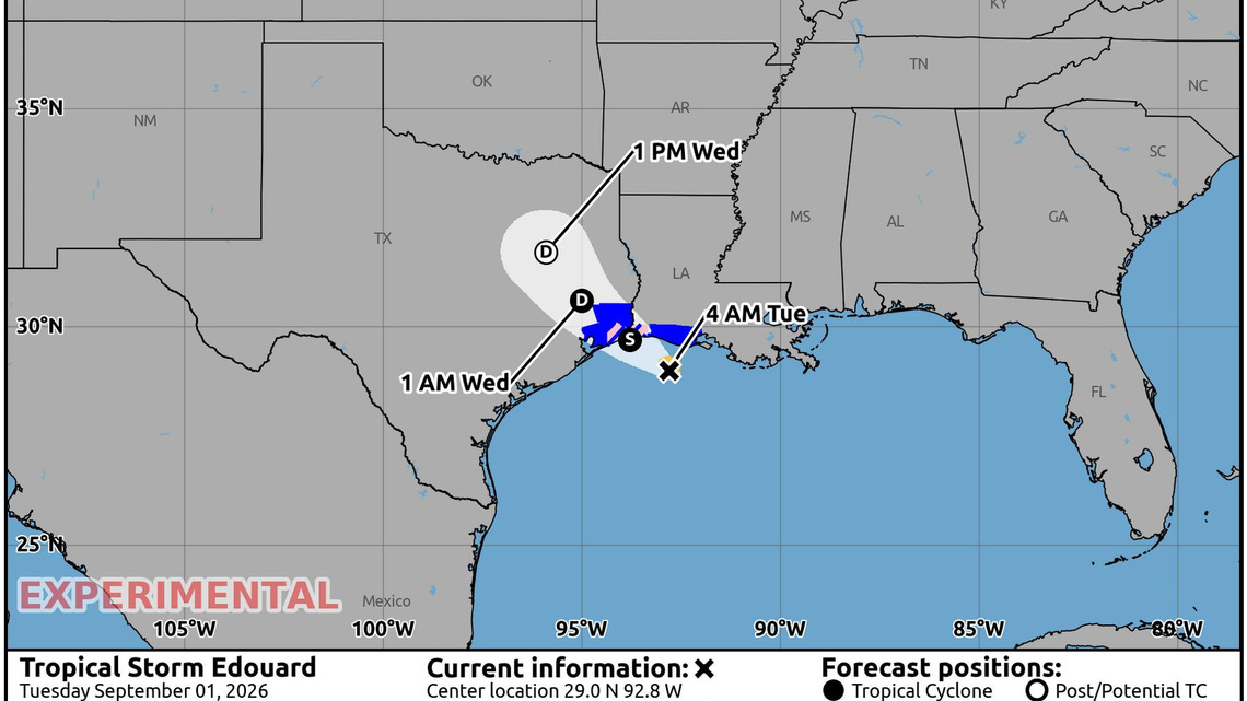 Tropical Storm Edouard tracker: See projected path 