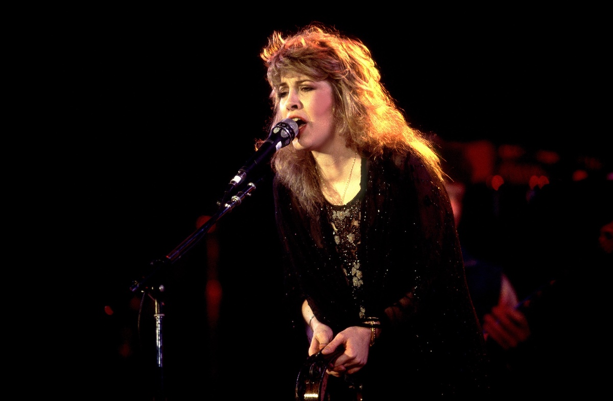 1983 Stevie released her first solo album, Bella Donna, in 1981, establishing herself as a successful artist outside of Fleetwood Mac. She's seen here performing at the US Festival in 1983. Paul Natkin/Getty Images