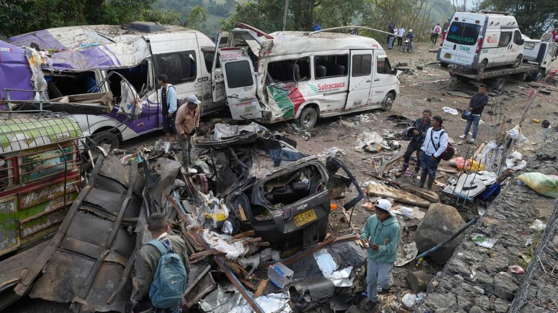 Colombian authorities search for suspect in deadly highway bombing 