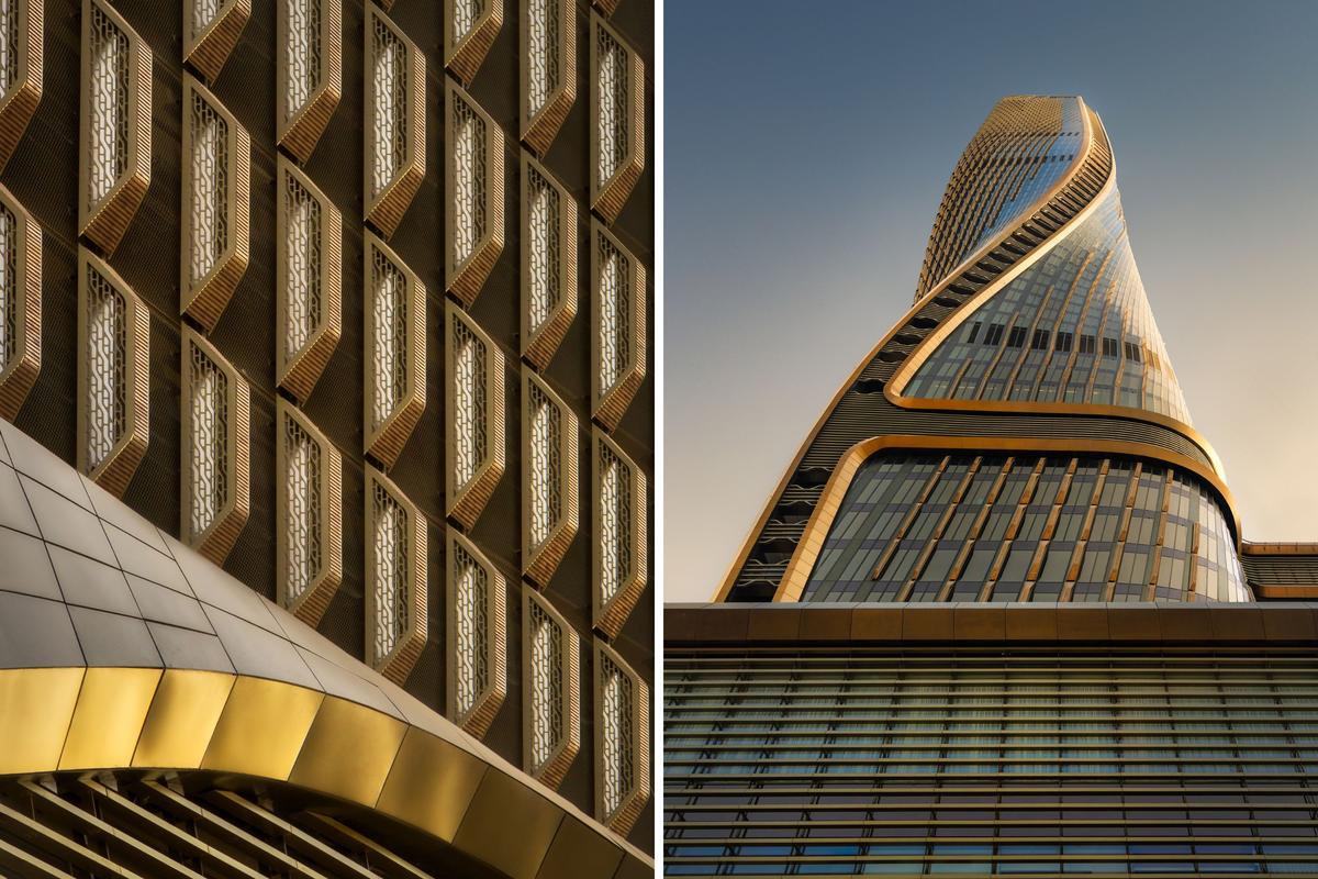  The Wasl Tower’s facade comprises more than 3,800 custom ceramic fins. 