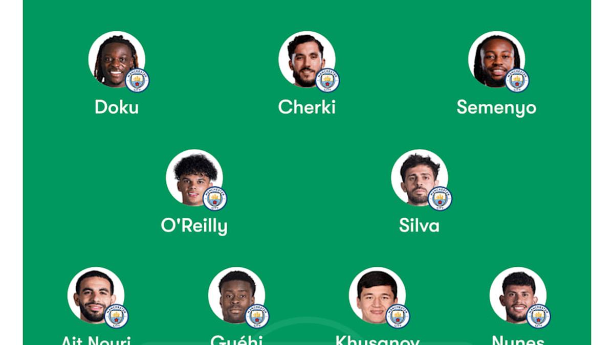  Pep Guardiola has settled upon a regular lineup lately. | FotMob 