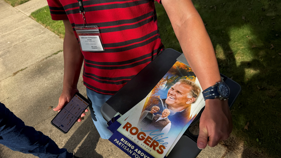 On Michigan doorsteps, Republicans sell Democrats-as-extremists message with mixed success 