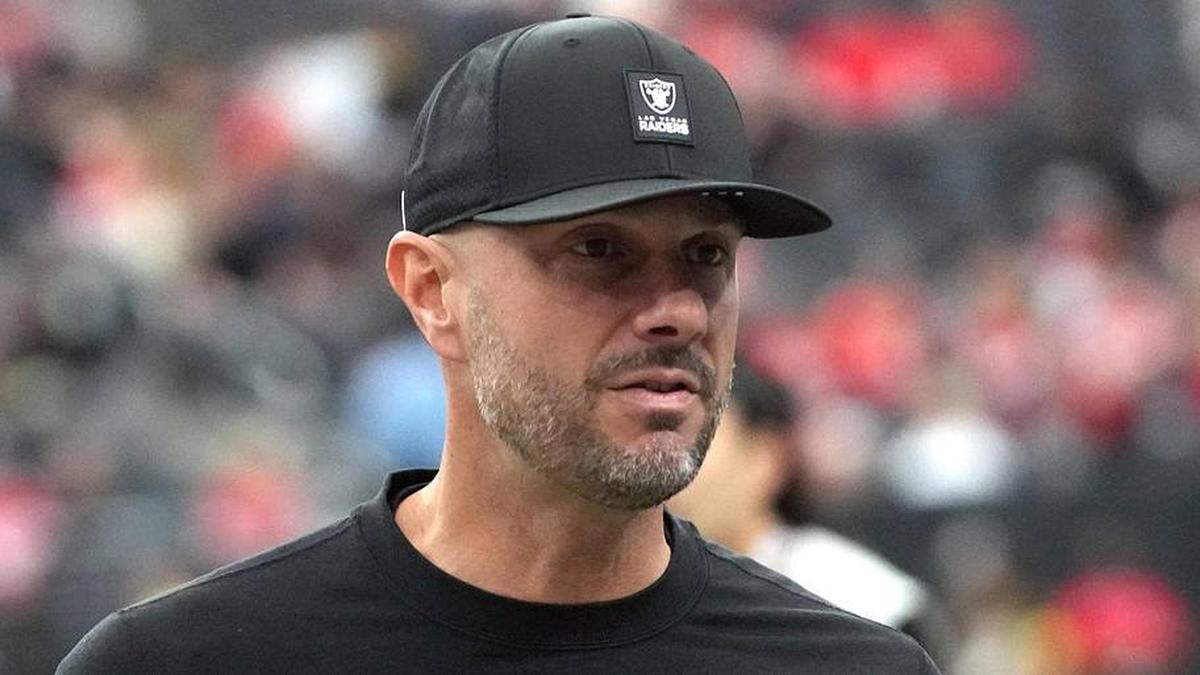  Jan 4, 2026; Paradise, Nevada, USA; Las Vegas Raiders general manager John Spytek reacts during the game against the Kansas City Chiefs at Allegiant Stadium. Mandatory Credit: Kirby Lee-Imagn Images | Kirby Lee-Imagn Images 