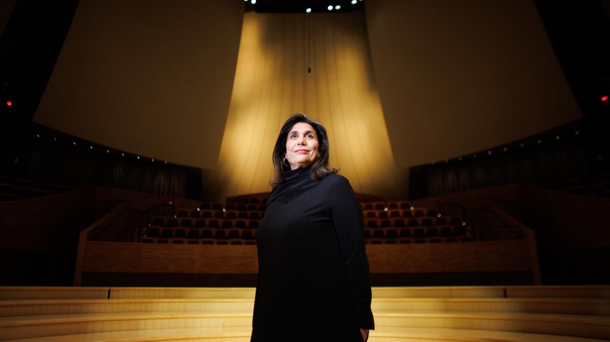 Iris Nemani, the new director of Stanford Live, on April 22, 2026, at Stanford University. (Dai Sugano/Bay Area News Group)