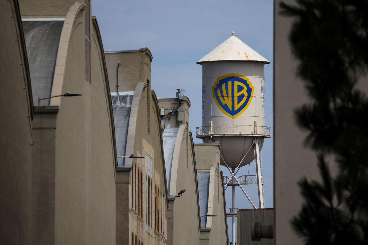 The Warner Bros. Water Tower is pictured at Warner Bros. Studios in Burbank on the day it was announced that California and 11 states are suing to block Paramount's $110 billion acquisition of Warner Bros. Discovery in California, U.S. July 13, 2026. REUTERS/Daniel Cole