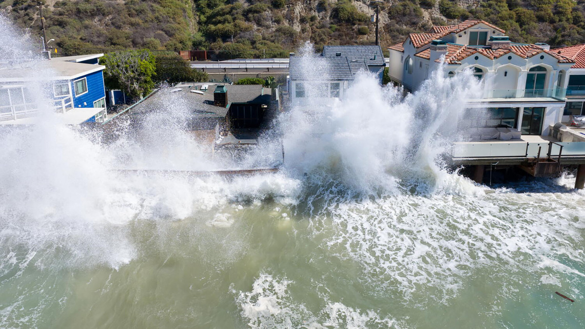 Storms descend on Southern California, raising risk of dangerous surf, flooding, debris flows 