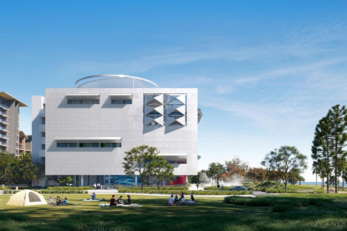  The design firm said: “The translucent double-skin facade can open and close, adding a sense of drama to the coastal scene.” 