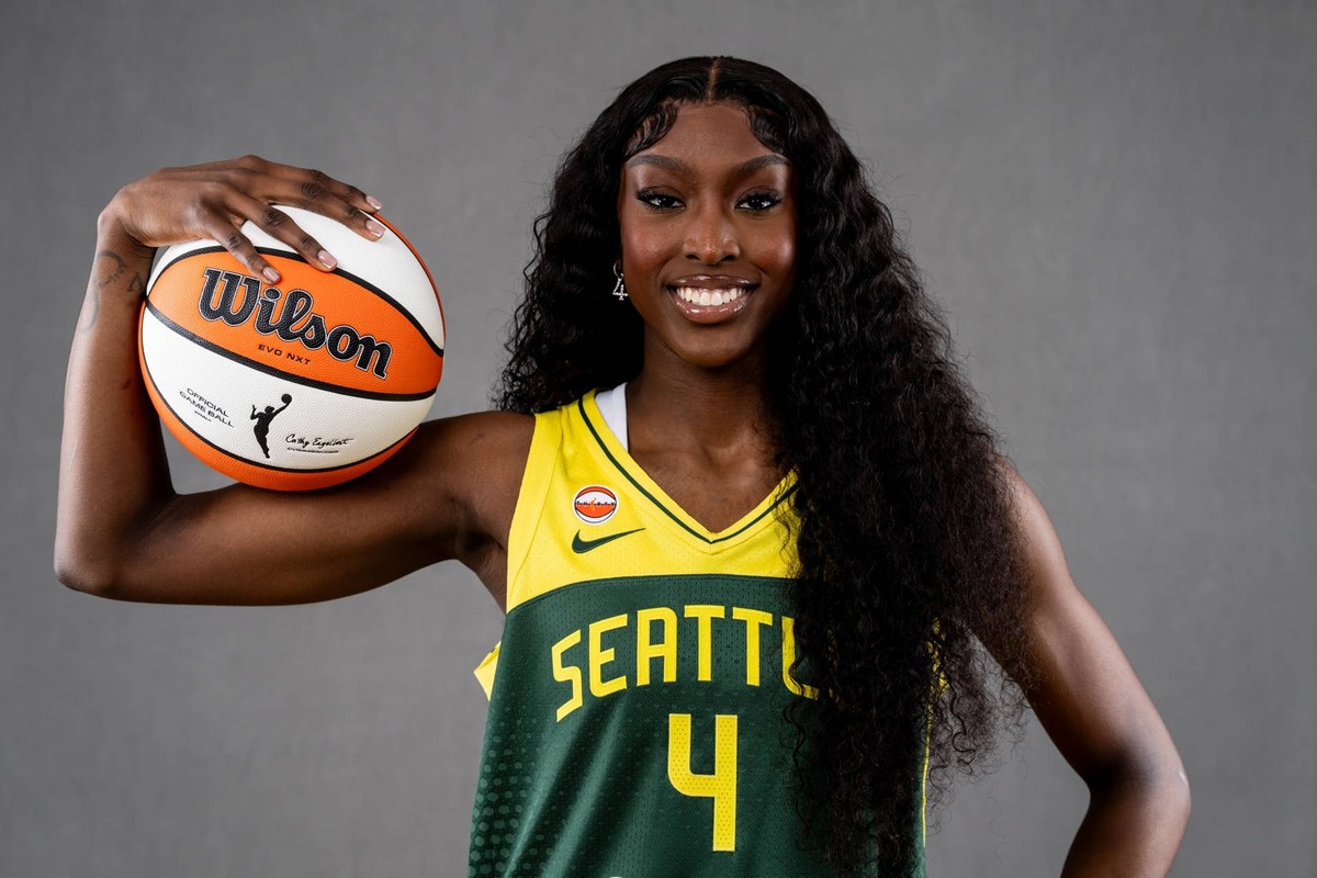  Seattle Storm guard Flau'jae Johnson (4) is pictured at BECU Storm Center. Stephen Brashear-Imagn Images via Reuters Connect