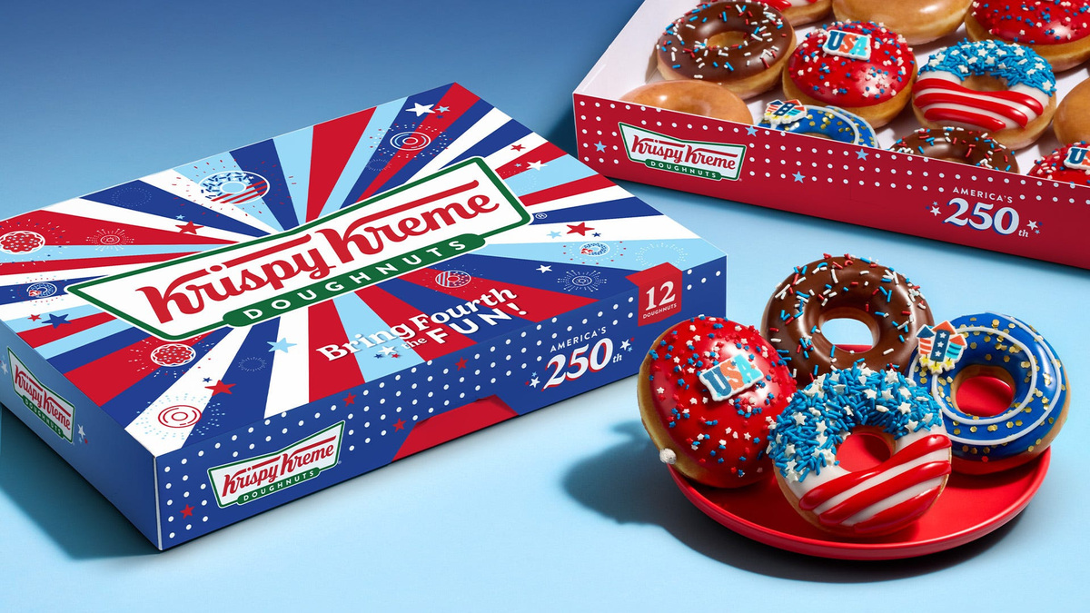 From the USA Doughnut to the Freedom Ring Doughnut, Krispy Kreme's Fourth of July Collection features four doughnuts.