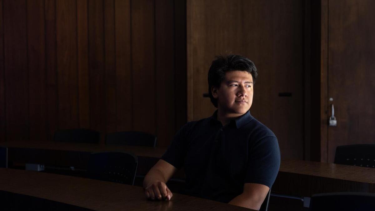 Diego Bollo poses for a portrait at UCLA campus on Thursday, July 2, 2026, in Los Angeles, California. Bollo completed his undergrad at UCLA in May, and wants to return for graduate school, but new federal student loan limits means he may not be able to. (Arwen Clemans/Los Angeles Times/TNS)
