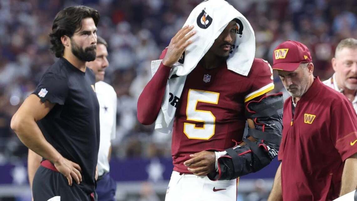 Report: Commanders QB Jayden Daniels (elbow) undergoes MRI