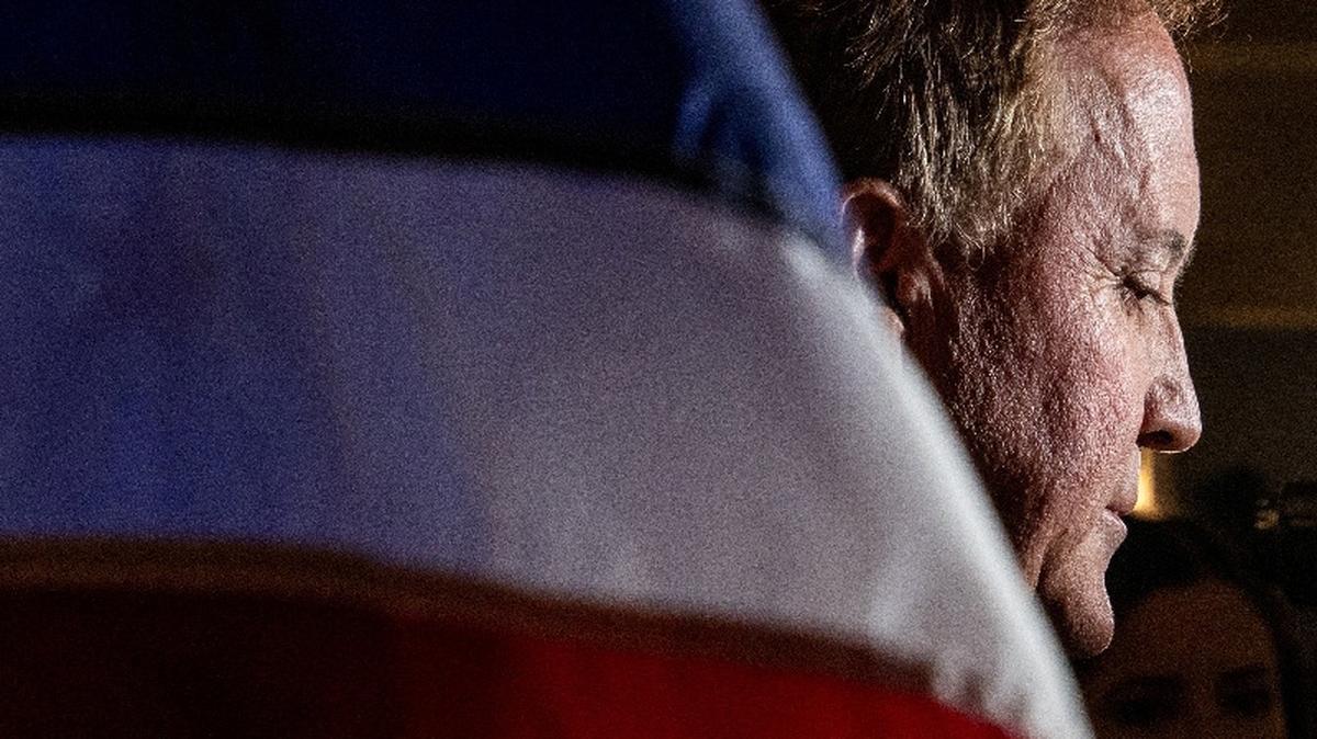 Texas Attorney General Ken Paxton appears during a rally for his senatorial campaign at George’s Banquet Hall in Waco, Texas, U.S. March 2, 2026. REUTERS/Kaylee Greenlee