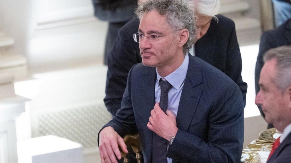 Alex Karp, CEO of Palantir Technologies,
during a dinner hosted by US President Donald Trump with Prime Minster Takaichi Sanae of Japan in the State Dining Room of the White House in
Washington DC, USA, 19 March 2026. Photo by AARON SCHWARTZ / EPA