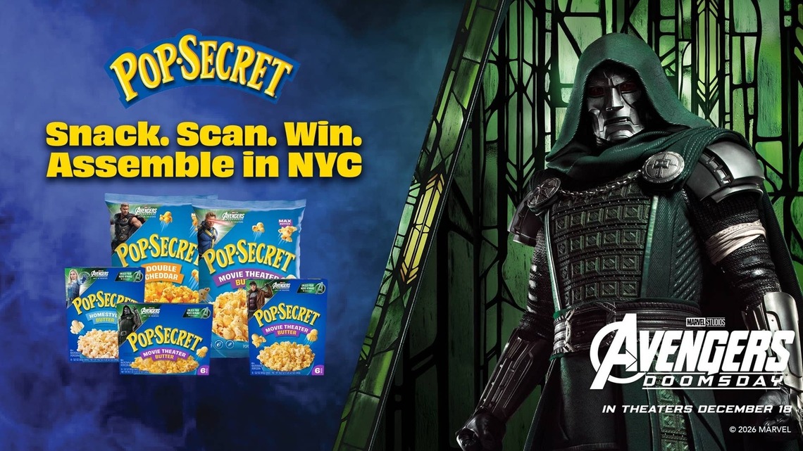 Pop Secret's New ‘Avengers: Doomsday' Packaging Features Dr. Doom, Thor and More 
