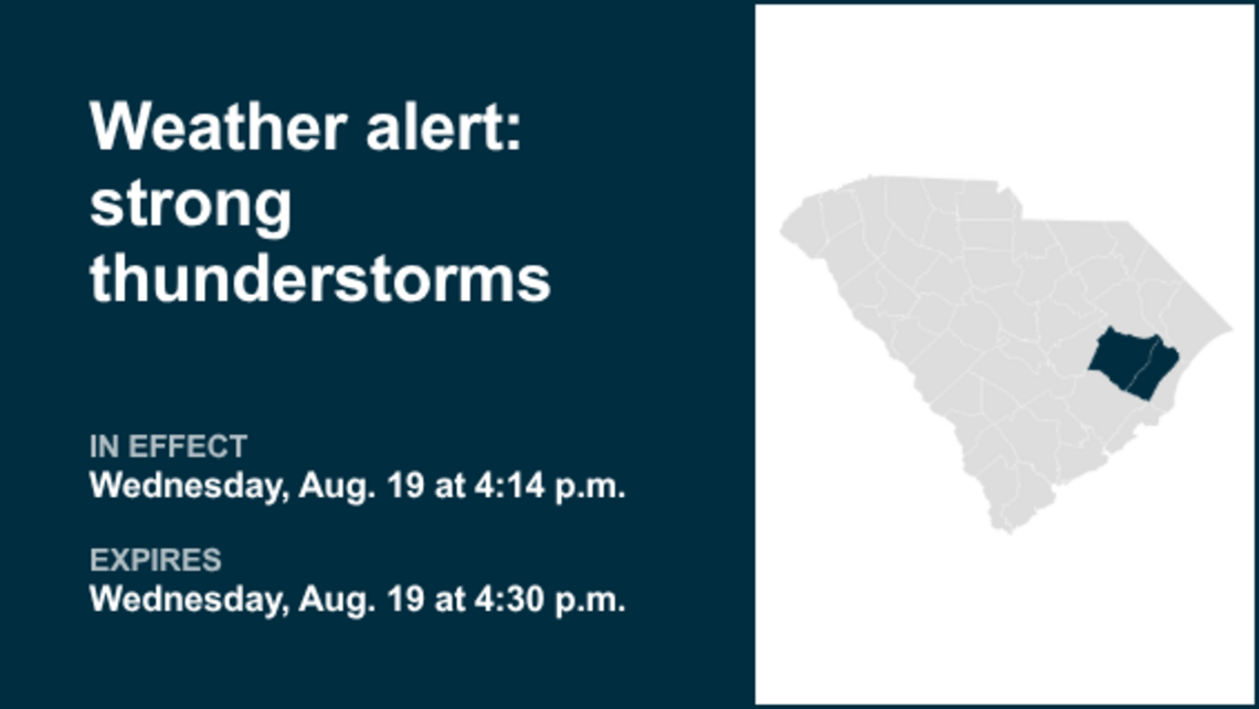 Thunderstorms with marble-sized hail in Inland Georgetown and Williamsburg County Wednesday 