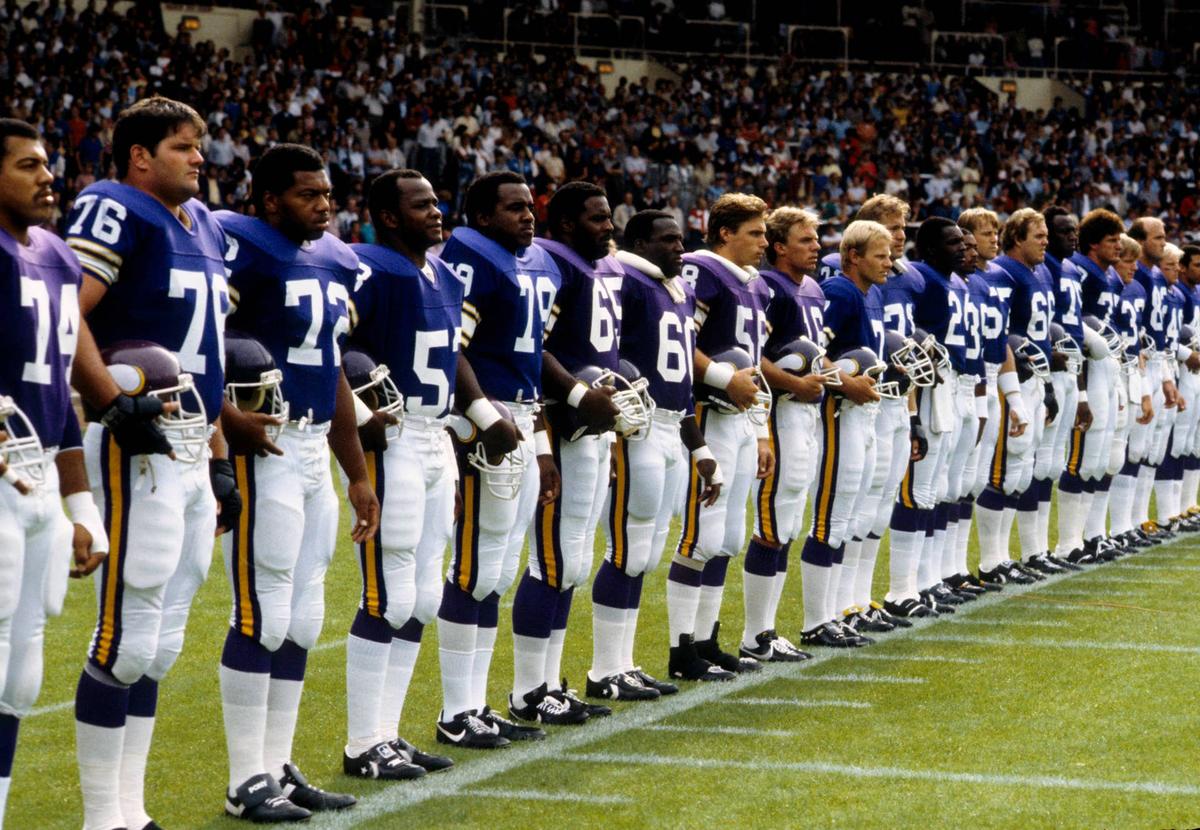  Vikings players on the field. Credit: Herb Weitman-USA TODAY Sports 