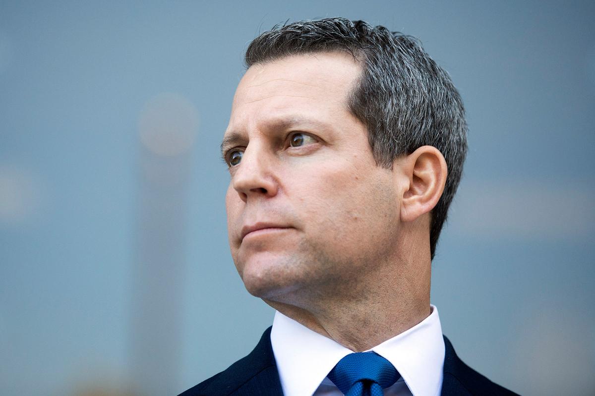 Suspended Hillsborough County State Attorney Andrew Warren outside a federal courthouse on Sept. 19.