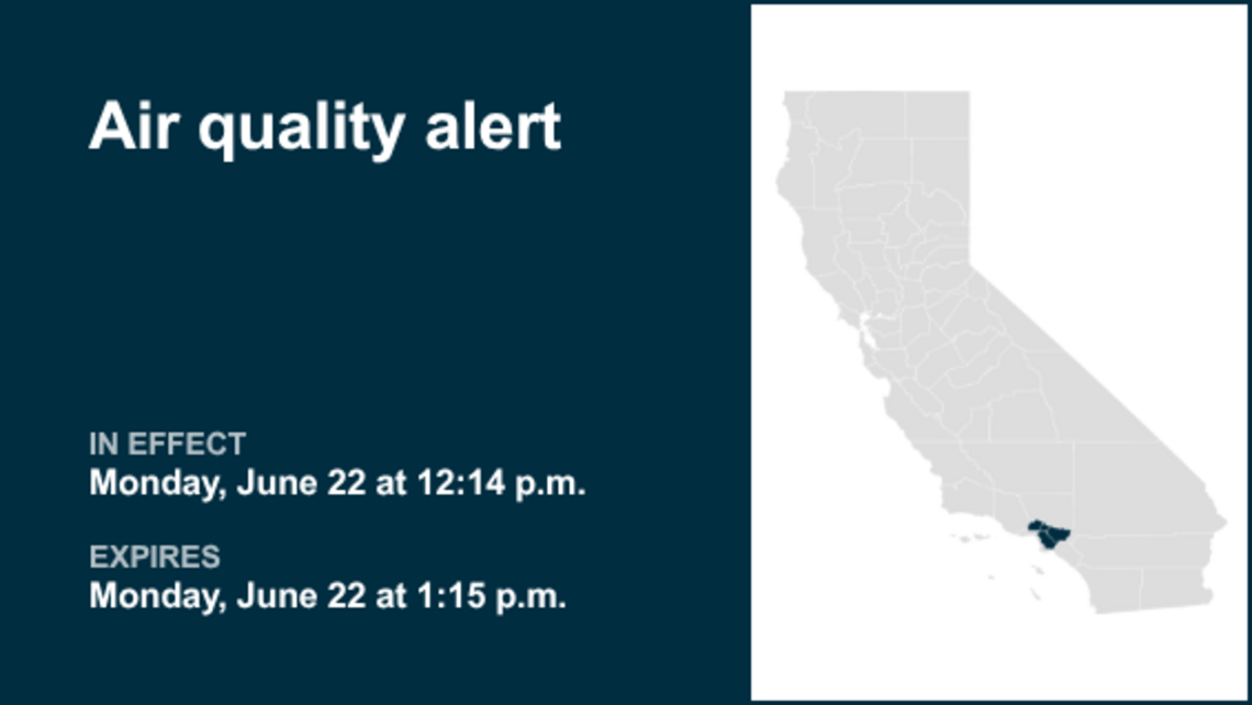 UPDATE: Air quality alert in place for Los Angeles Tuesday 