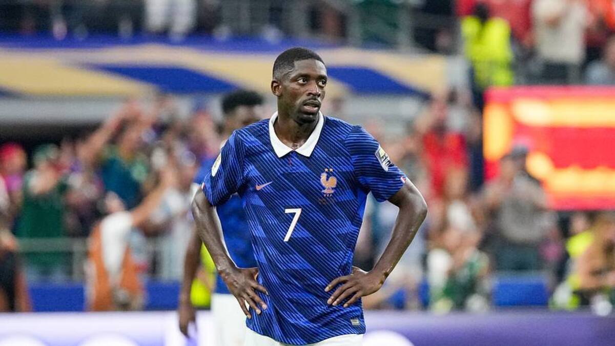  Ousmane Dembélé was completely anonymous against Spain. | Erick W. Rasco/Sports Illustrated 