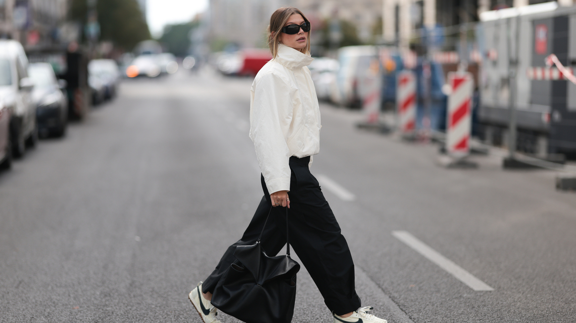 Funnel-Neck Bombers Are the Early Fall Jacket Trend Fashion Girls Love 