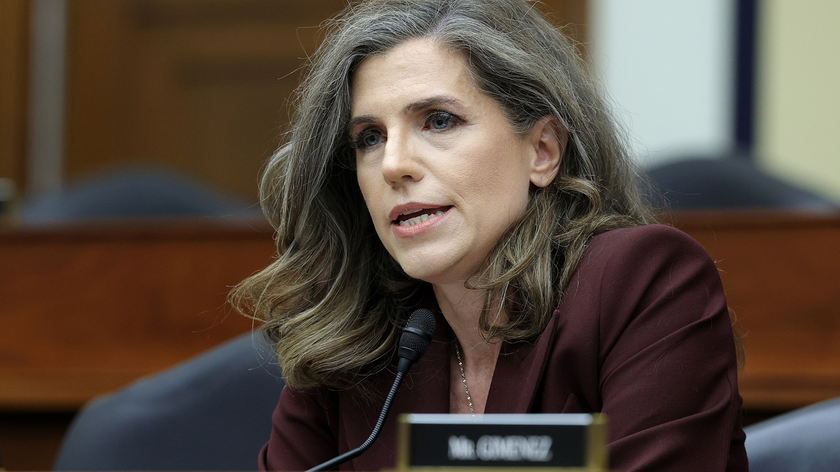 Pete Hegseth And Dan Caine Appear For House Budget Request Meeting. U.S. Rep. Nancy Mace (R-SC) in a committee hearing on April 29, 2026 in Washington, DC. 
