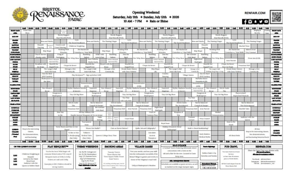  Pick up a schedule at the entrance so you don’t miss any of the shows. Photo credit: Cindy Richards 