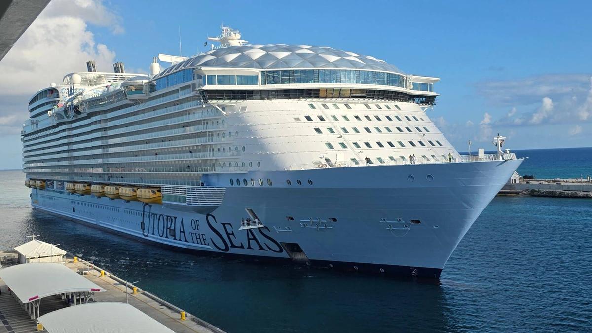 Royal Caribbean's Utopia of the Seas cruise ship in Nassau, Bahamas. 