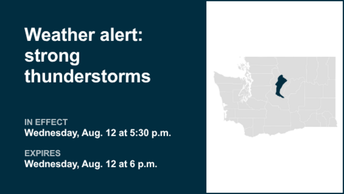 UPDATE: Look for marble-sized hail with thunderstorms in Wenatchee area and Central Chelan County 