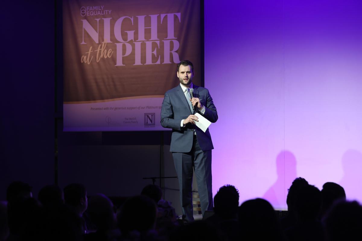  Zach Wahls speaks onstage during Family Equality’s Night at the Pier at Pier 60 on May 16, 2022, in New York City. (Photo by Monica Schipper/Getty Images for Family Equality) 