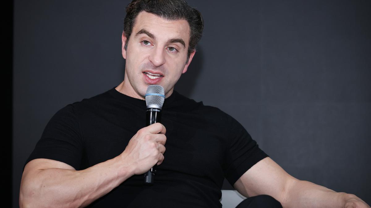 Brian Chesky, Airbnb co-founder and CEO speaks at the press conference before SEVENTEEN's Airbnb Experience celebrating the group's 10th anniversary at Replace Hannam on June 4, 2025, in Seoul, South Korea. (Myunggu Han/Airbnb/Getty Images/TNS)