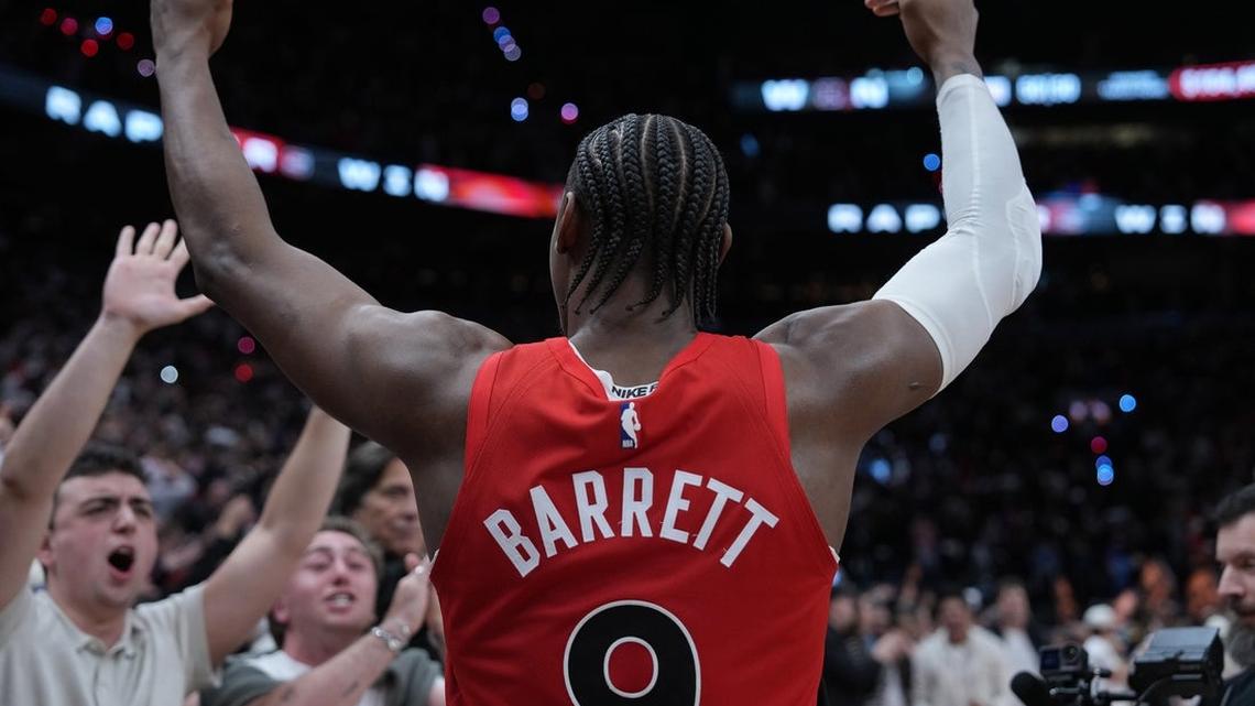 RJ Barrett's OT heroics push Raptors-Cavs to Game 7 