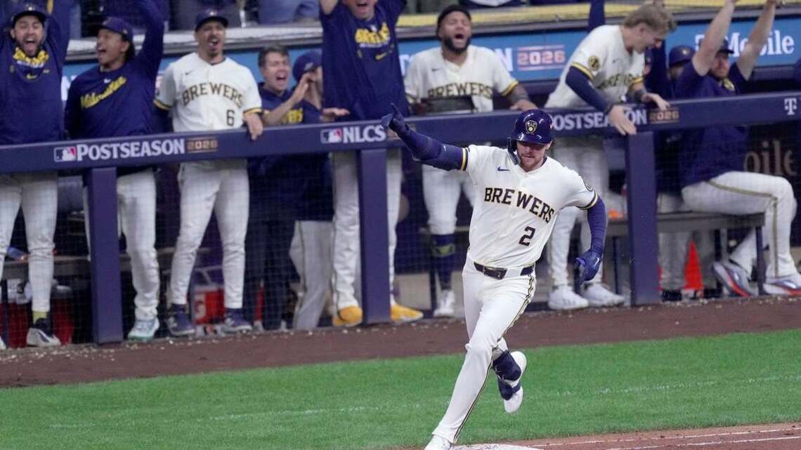 Brice Turang homers, Brewers edge Dodgers in NLCS opener