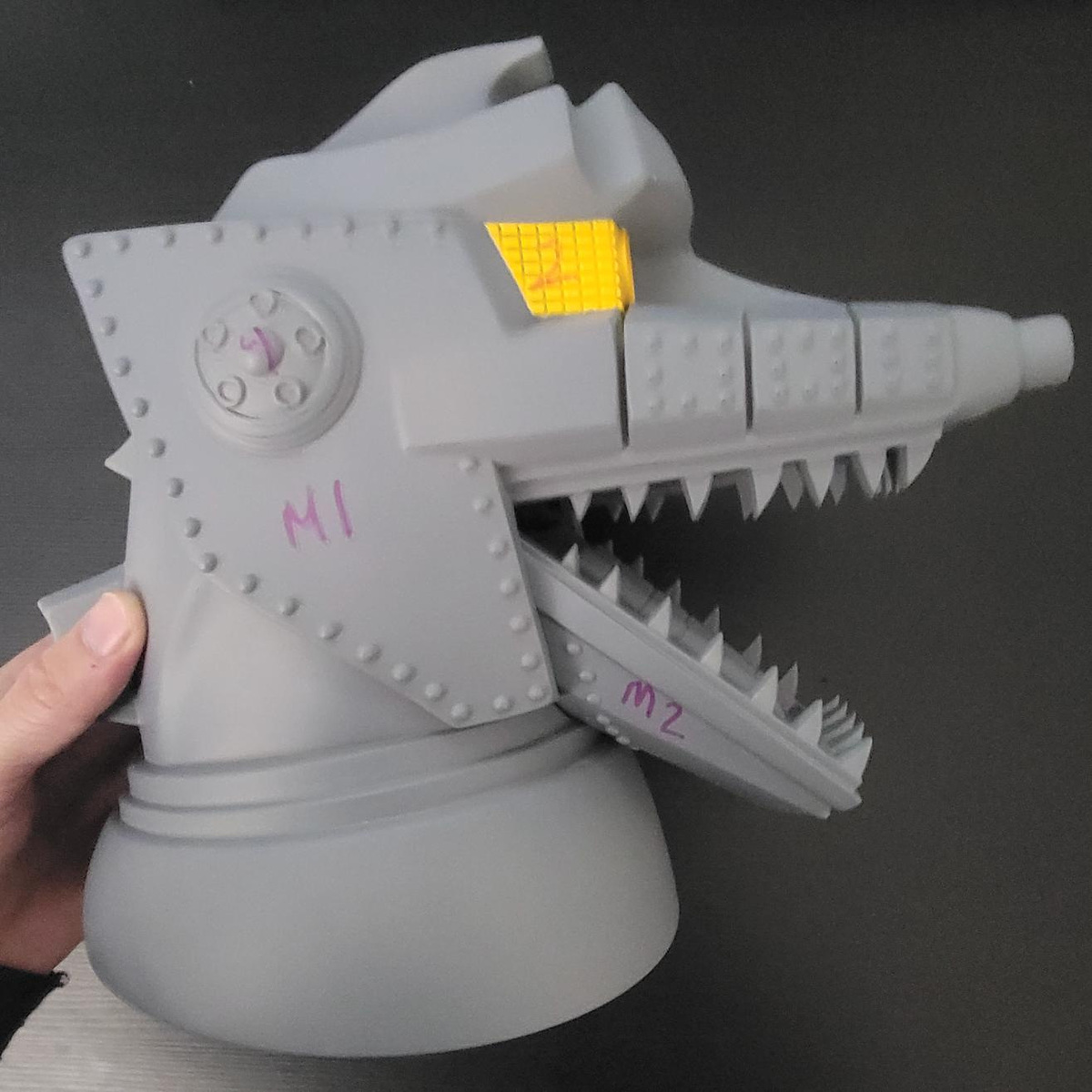A 3D sculpt of Alamo Drafthouse Cinema's Mechagodzilla popcorn bucket, which releases in October 2026, priced at $65.