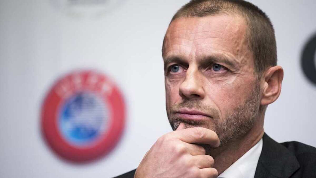  UEFA president Aleksander Čeferin talked himself into trouble. | IMAGO/Belga 