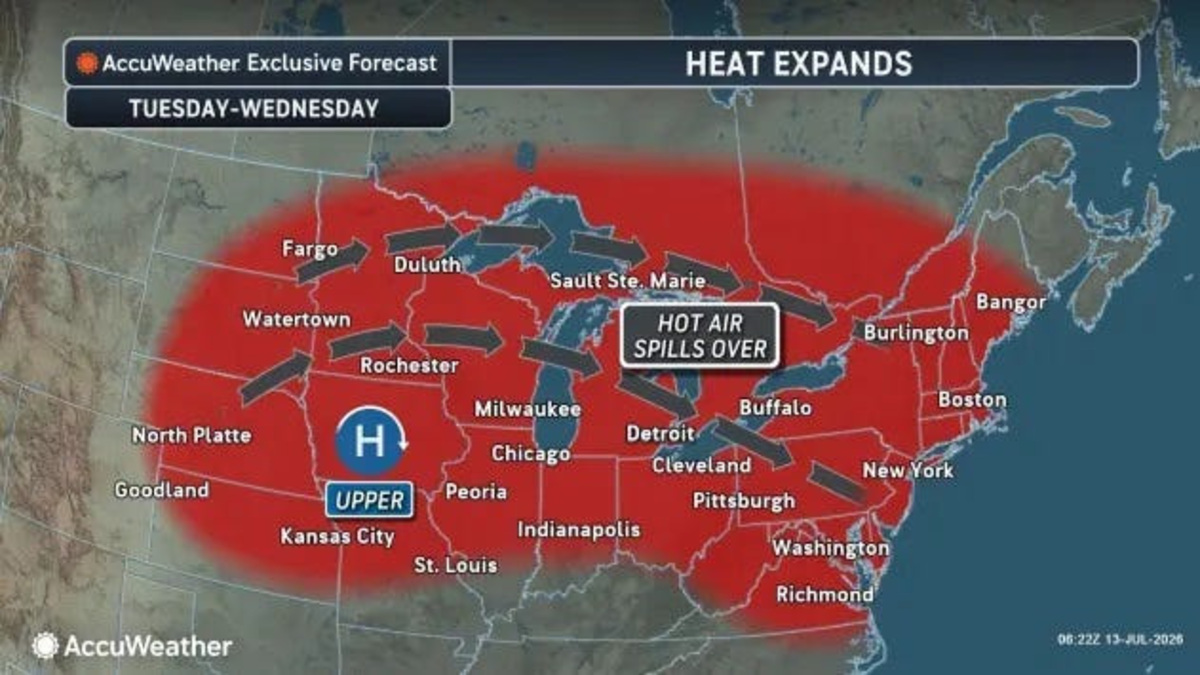 The heat wave that brought record high temperatures to Utah and Montana is heading for the East Coast in the next couple of days.